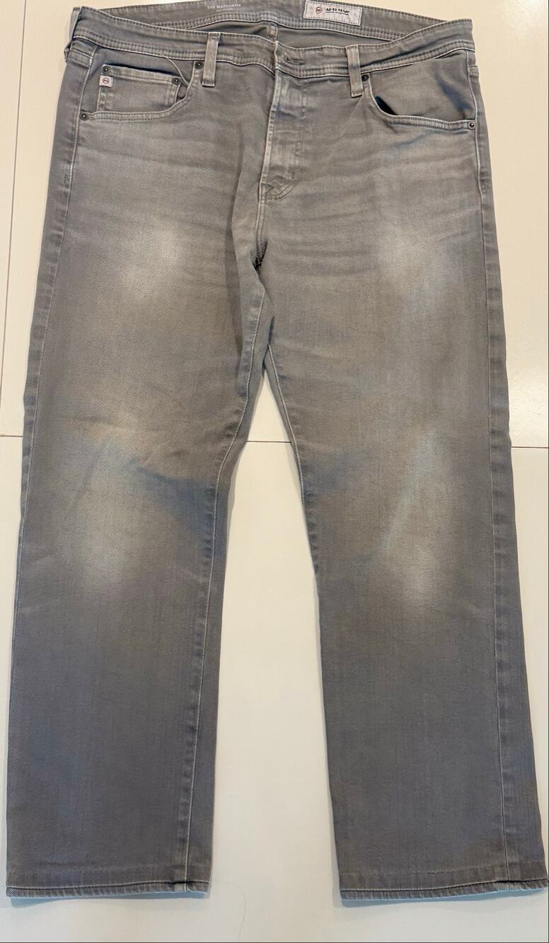 AG Men's Matchbox Slim Straight Jeans Medium Gray Wash Size 36